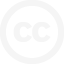 An off-white version of the Creative Commons brand icon. It is two lowercase letter Cs styled similar to the global symbol for copyright but with a second C. Like the C in the copyright symbol, the two Cs are enclosed in a circle.